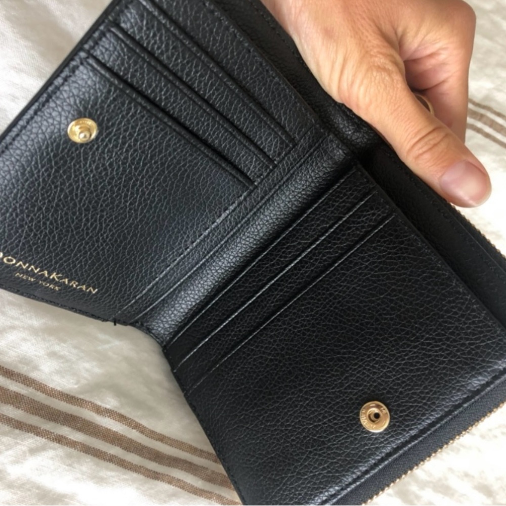 Donna Karan Black Textured Wallet - Picture 2 of 5